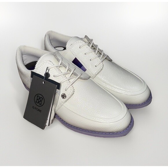 G/FORE Shoes - G/Fore Ladies Grosgrain Brogue Gallivanter Golf Shoe Ivory Purple Size 10 NEW